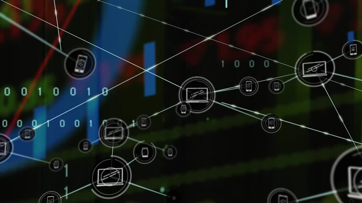 Network of against stock waves over network of network of seascape