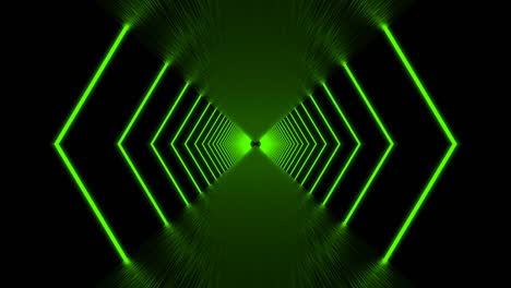 corredor de fondo abstracto con bucle verde