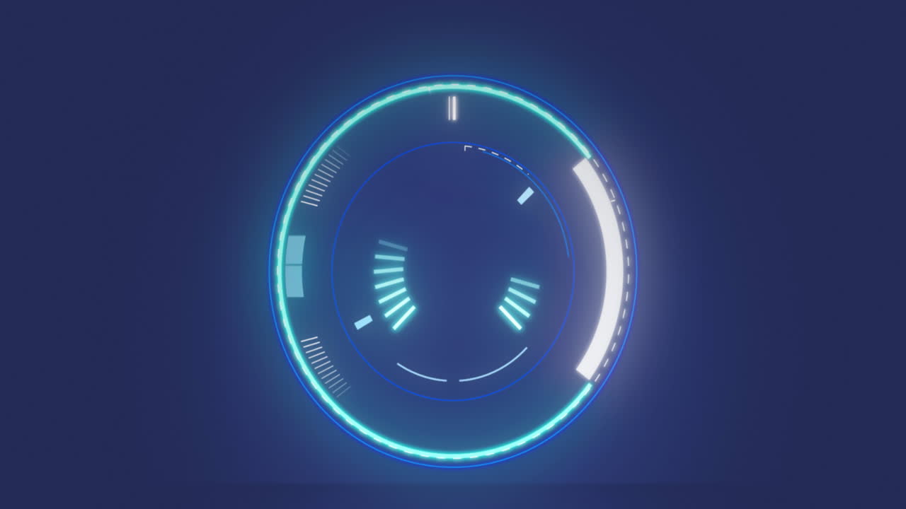 animación del escaneo del alcance sobre un fondo azul