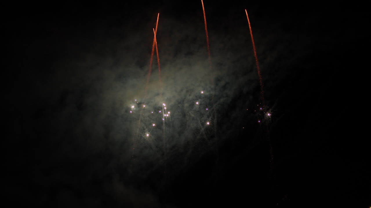Fireworks display on the night sky of American Independence Day
