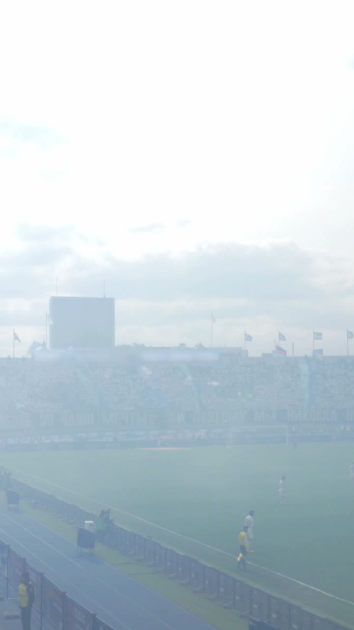 Football stadium during a match