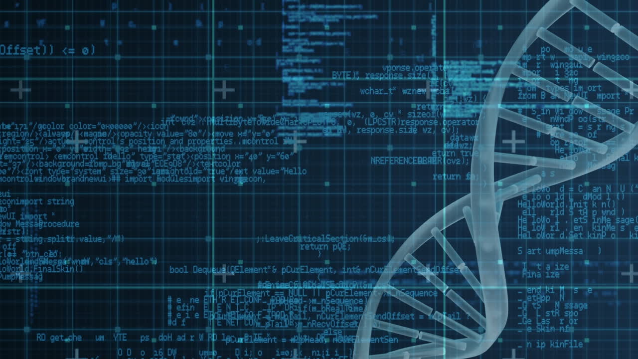 Digital illustration of helix diagram of dna