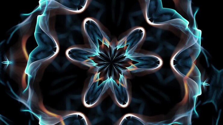 Fundo de vídeo abstrato futurista azul.