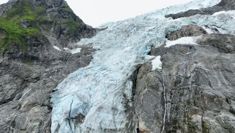 boyabreen glacier, arm off norway's jostedal glacier, largest on continental europe