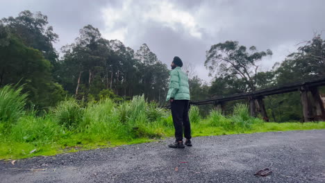 Portrait-Of-An-Indian-Punjabi-Sikh-Man-In-Nature-With-Overcast-Sky