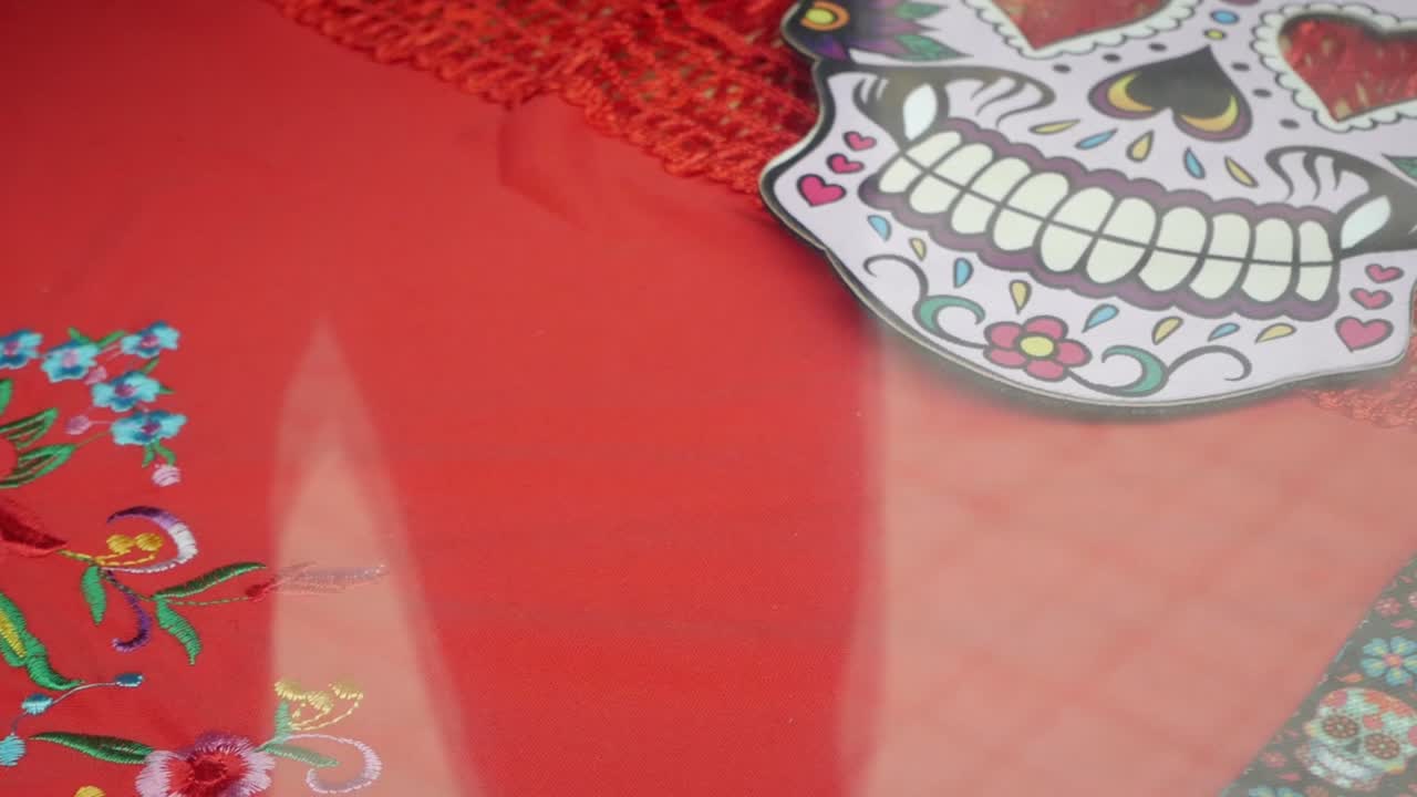 Halloween decorations on window shops