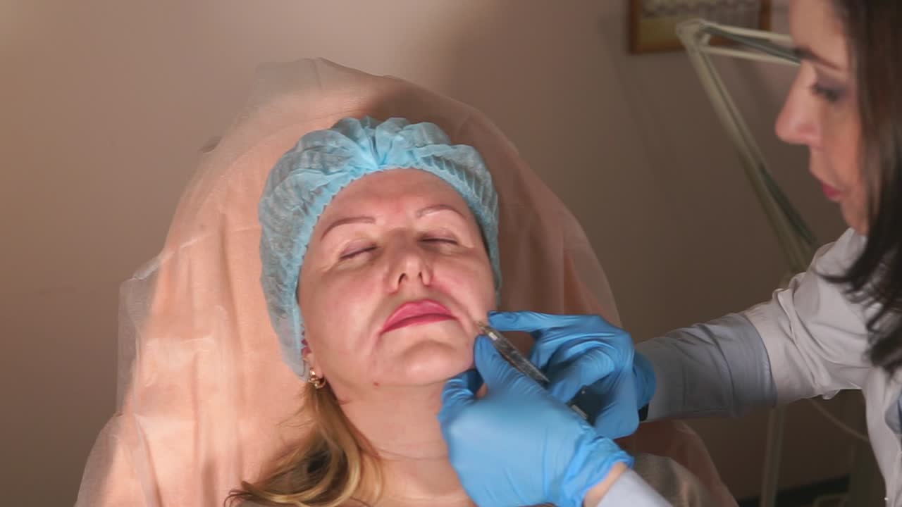 procedimiento de inyección cosmética