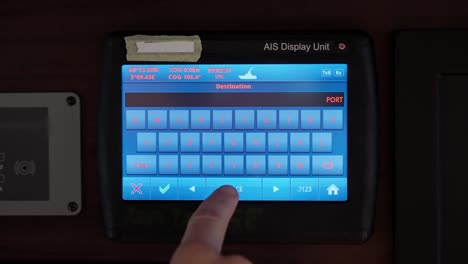 captain entering port said as destination into ship's ais navigation system