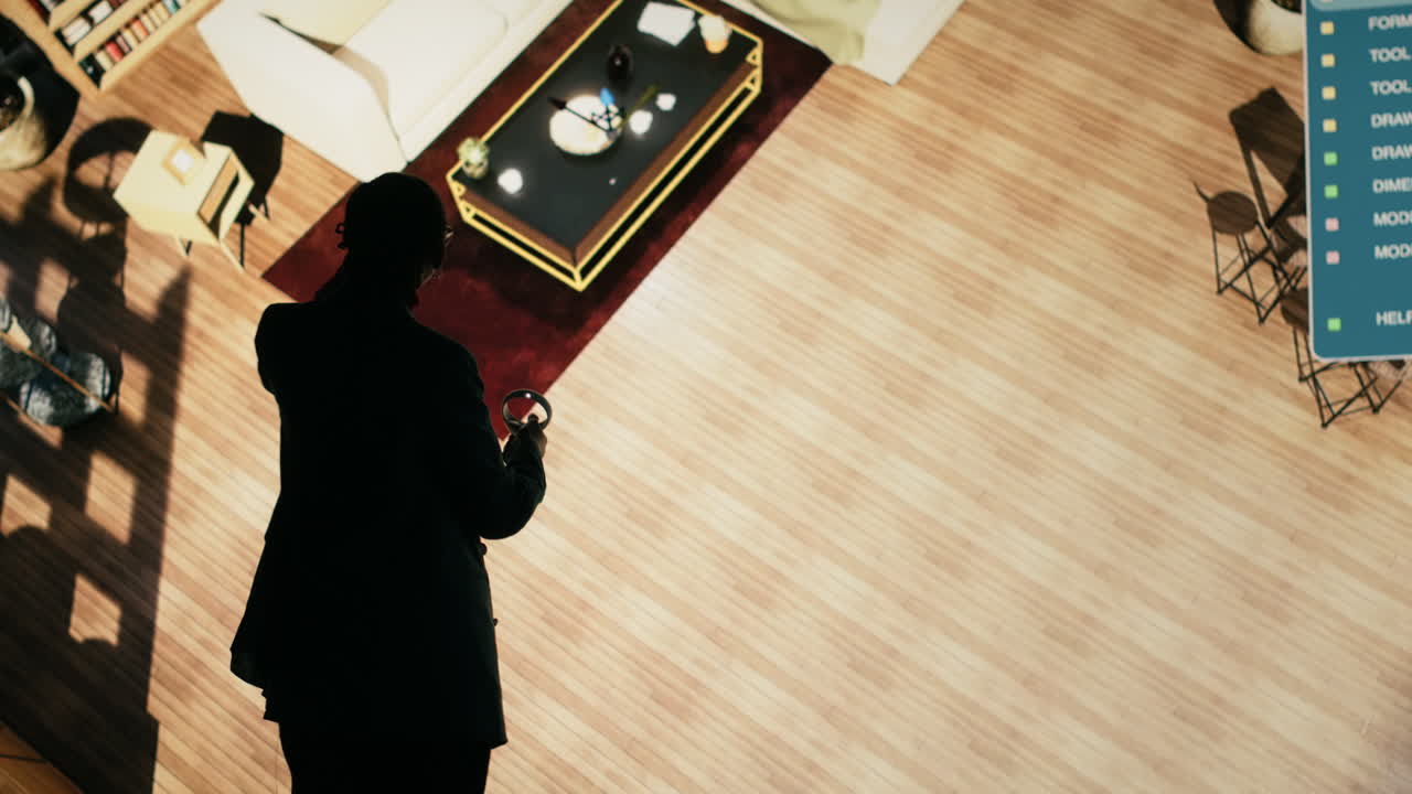 Persona con Applicazione di Interior Design in Realtà Virtuale