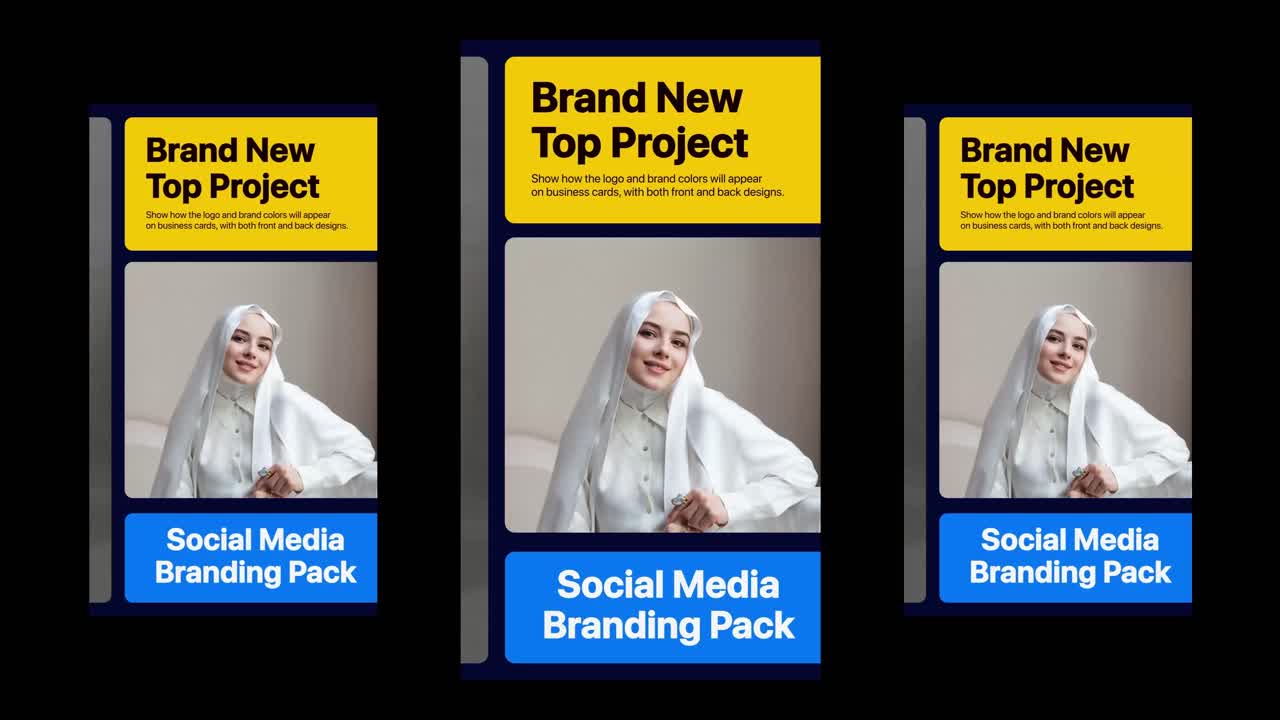Slideshow multiscreen Instagram bento penuh warna dengan tata letak dinamis untuk media dinamis