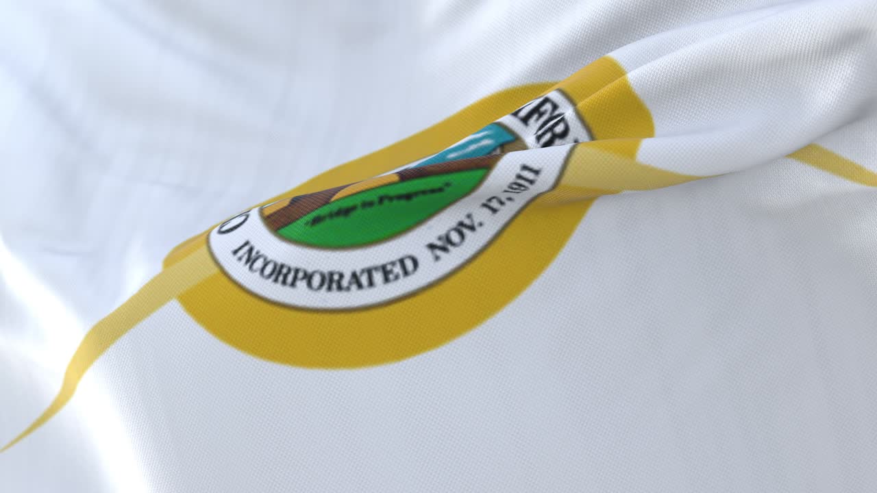 미국 캘리포니아 주 리알토 시의 발, 바람에 흔들리고, 느린 루프