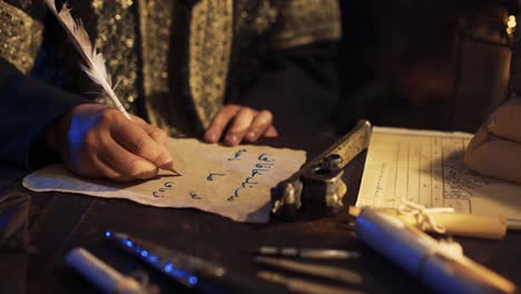 agreement text writing scene in historical times.
