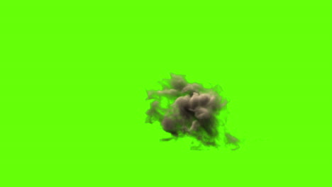 smoke or dust cloud vfx element on green screen