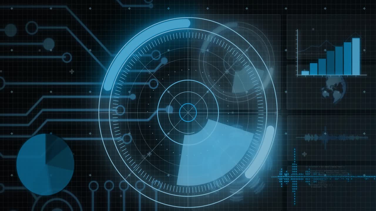 Animation of scope scanning and data processing