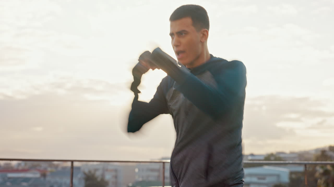 야외 권투, 피트니스 남자