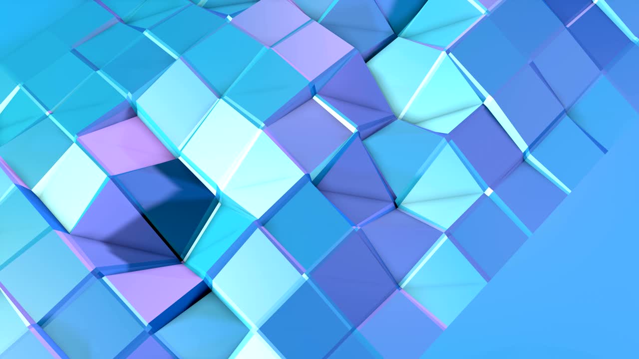 abstracto simple azul violeta baja poli superficie 3d como fondo de fantasía. suave geométrico bajo fondo de movimiento poli con polígonos puros azul violeta. fondo de bucle sin costura 4k fullhd