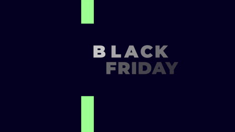 modern black friday text with lines on blue gradient