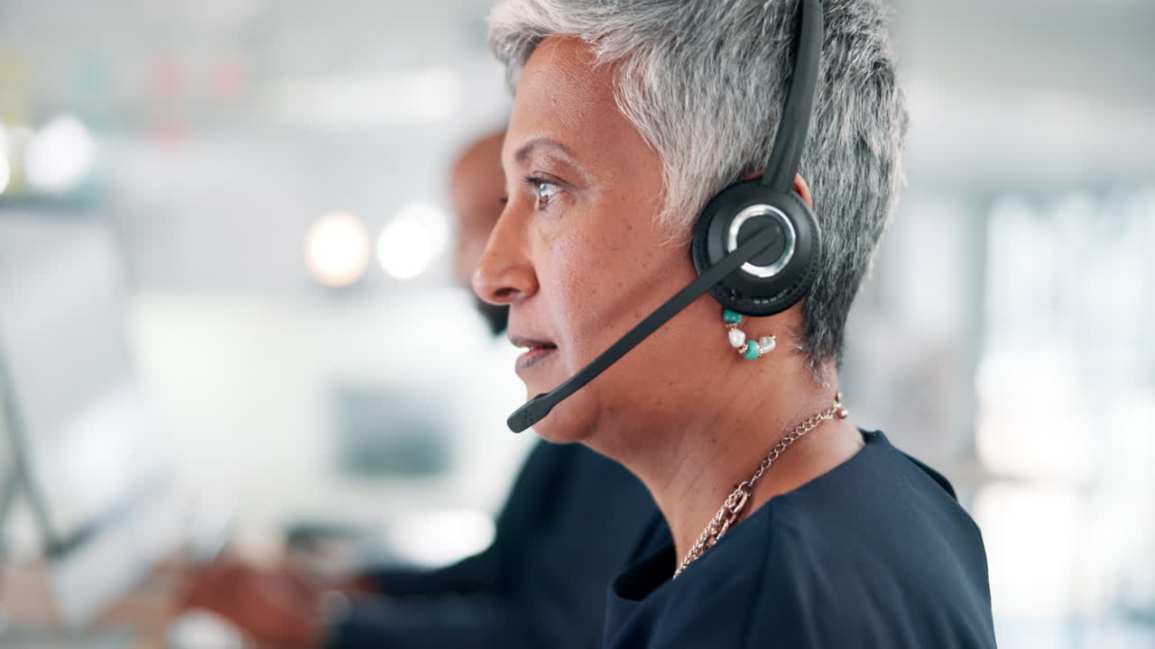 Customer Service Representative on a Call