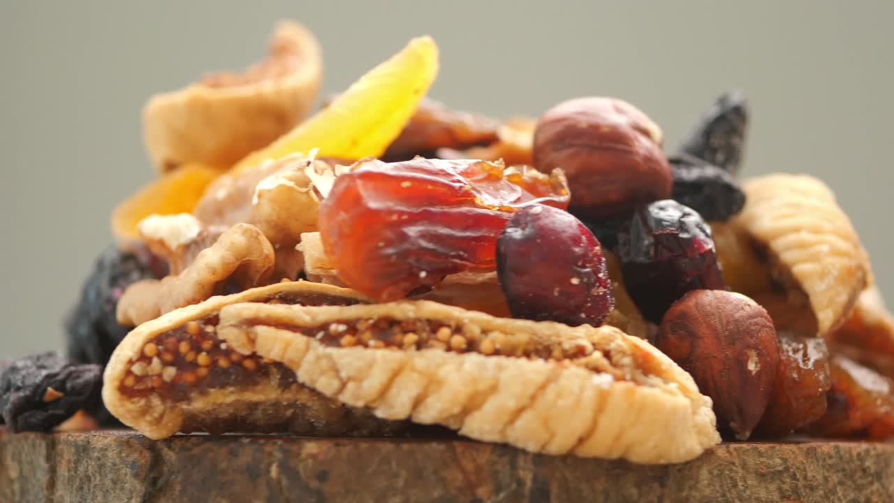 Assortment of Mixed Nuts and Dried Fruits