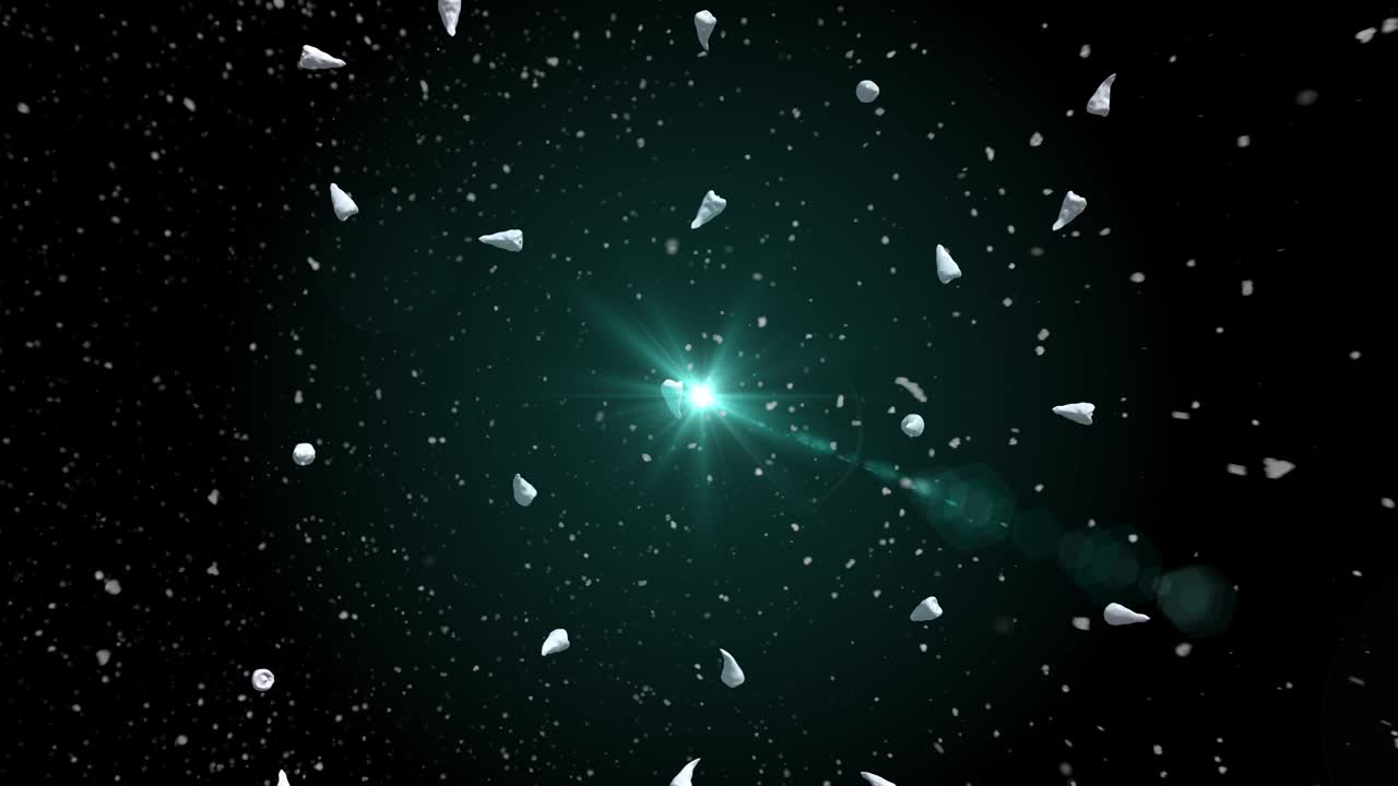 치과 의사는 치아를 반이는 입자 루프 애니메이션