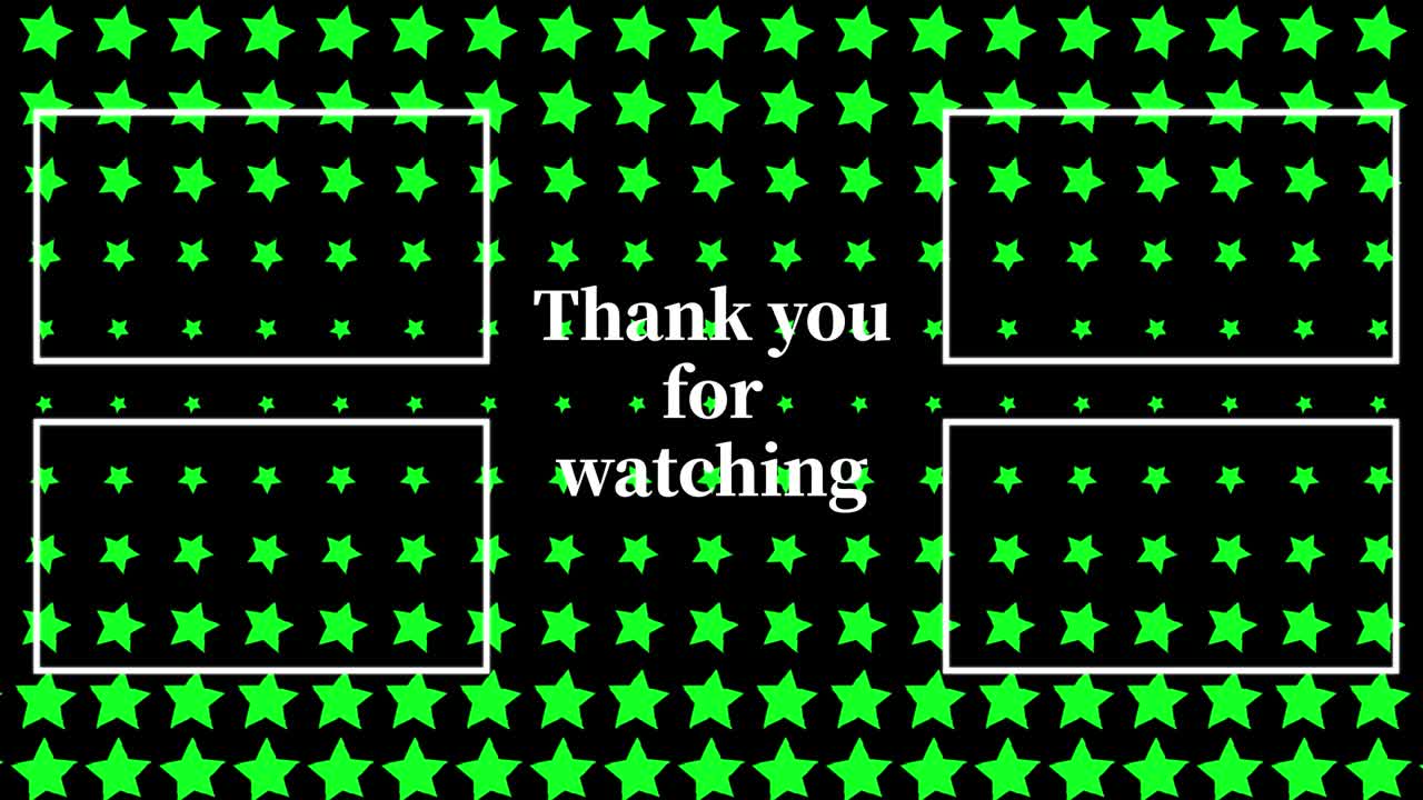 스타 웨이브 엔드 카드 엔딩 스크린 모션 그래픽