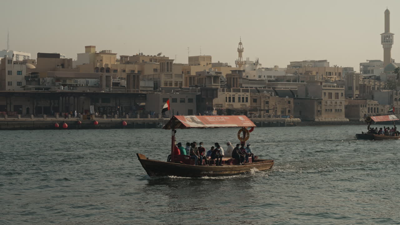 Traditional Dhow Boats in Dubai Creek