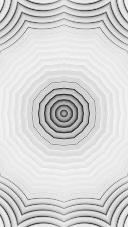 white background with circular pattern in the center. kaleidoscope vj loop vertical