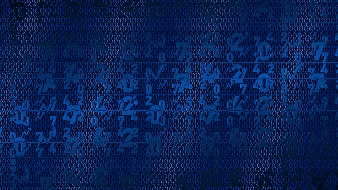 그림. 벽을 누르세요. 서로 대체되는 많은 숫자가 있는 배경입니다.