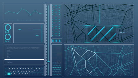 Animation of data processing and map over scope scanning