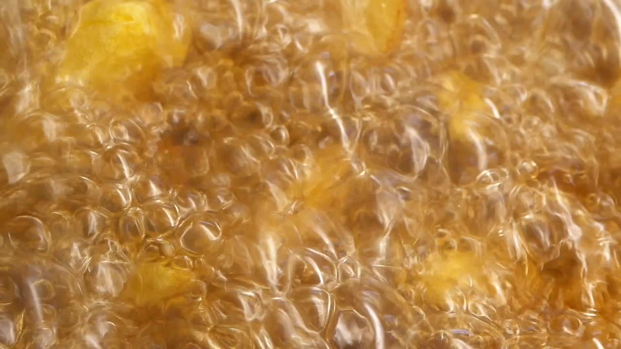 Potatoes Frying in Hot Oil