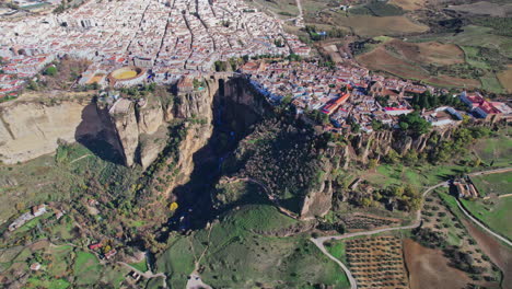 iconic bridge in an ancient mountaintop city in souther spain