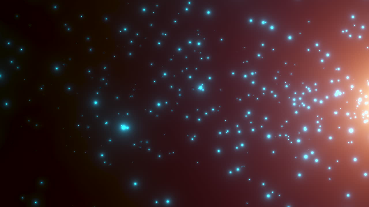 Motion blue particles and stars in galaxy abstract background 5