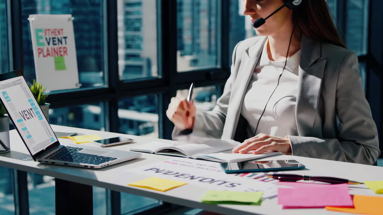 Business Woman Working from Home/Office