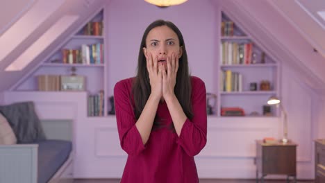 indian woman getting a shocking news