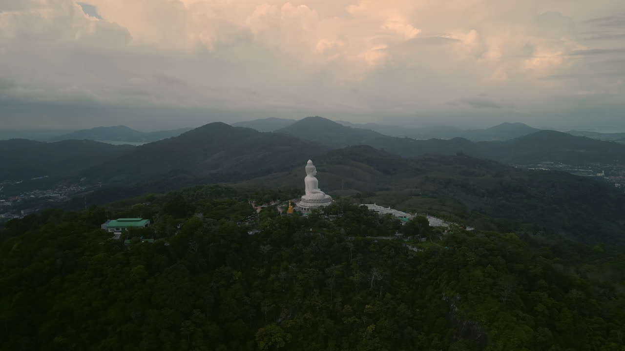 Giant Buddha Statue on a Mountaintop in Thailand
