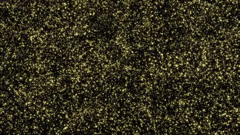 denso glitter d'oro sottile che cade in un anello di confetti con il canale alfa matto