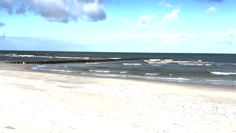 baltic sea beach on the island of rügen with waves