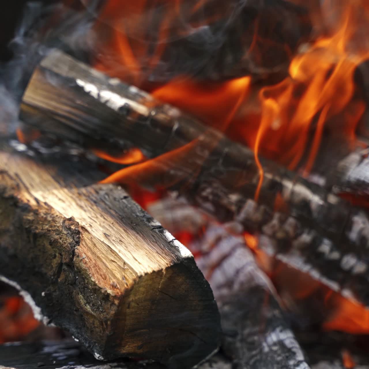 Close up of fire and flames