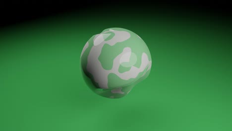 on a green background, abstract fluid morphing 3d object shape. animated figure with creative 3d rendering