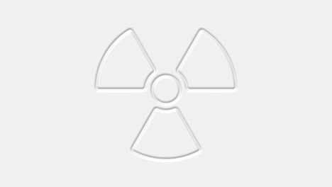la animación de video del símbolo radioactivo. bucle sin costuras.