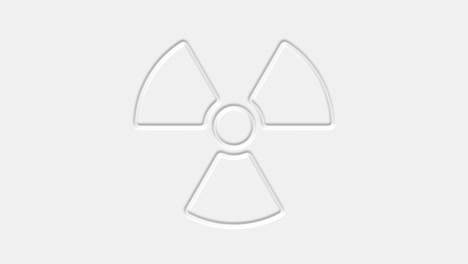 radioactive symbol video animation. seamless loop.