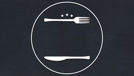 vector icon of fork and butter knife 4k