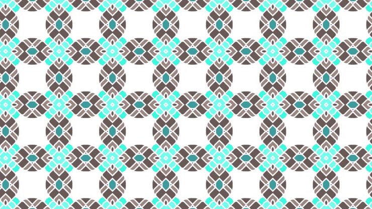 Leafy pale blue brick tile animation loop