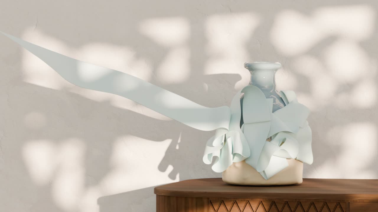 Minimalist Still Life with Vase and Shadows