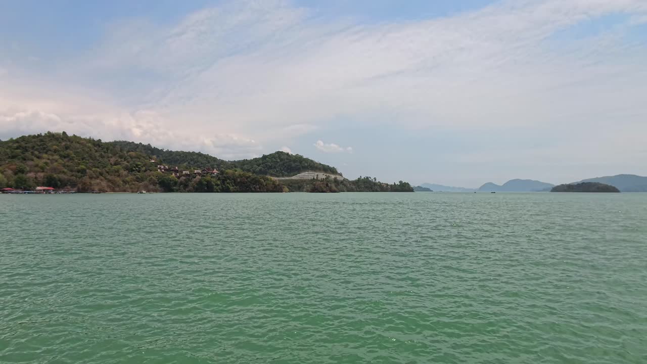 Scenic view of sea and islands