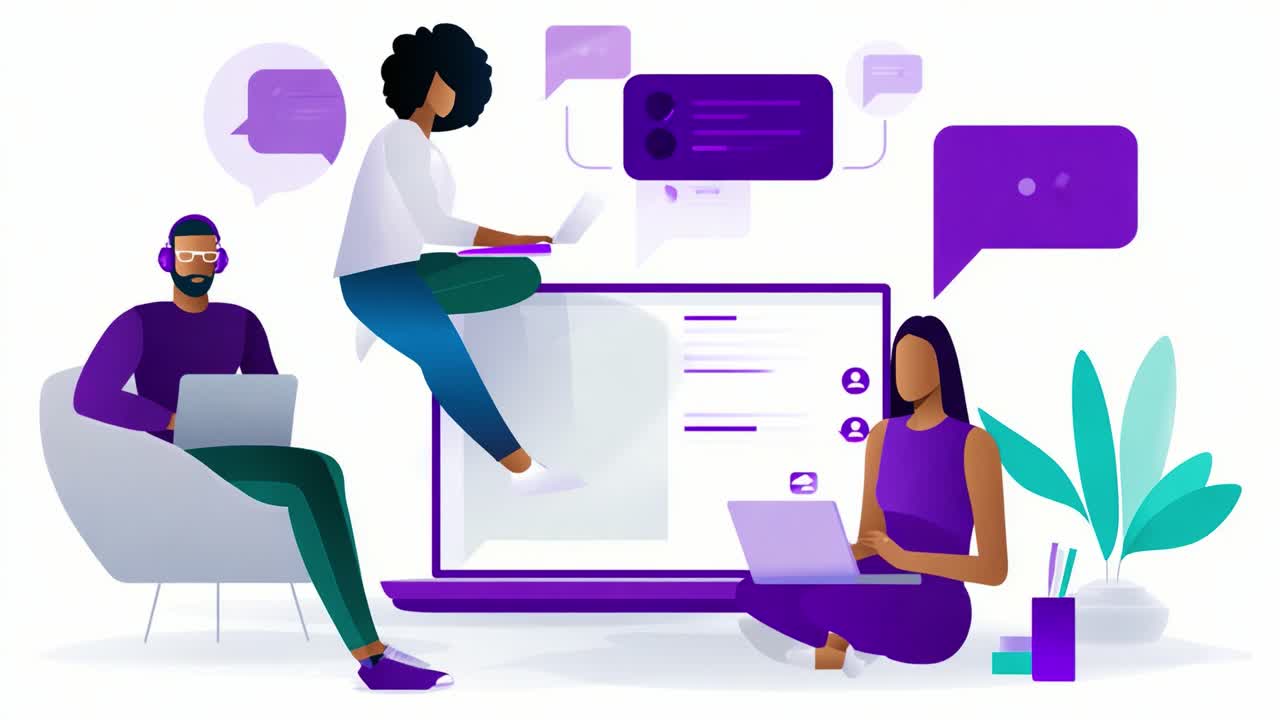 Dynamic Collaboration in a Digital Workspace: Engaging Individuals in a Modern Virtual Environment Focused on Communication and Productivity Through Technology and Interaction
