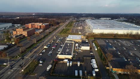 aerial view of route 27 in edison, new jersey