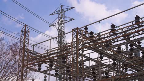 fast-paced cloud movement above houston power grid – 4k time-lapse
