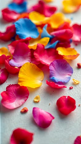 colorful rose petals