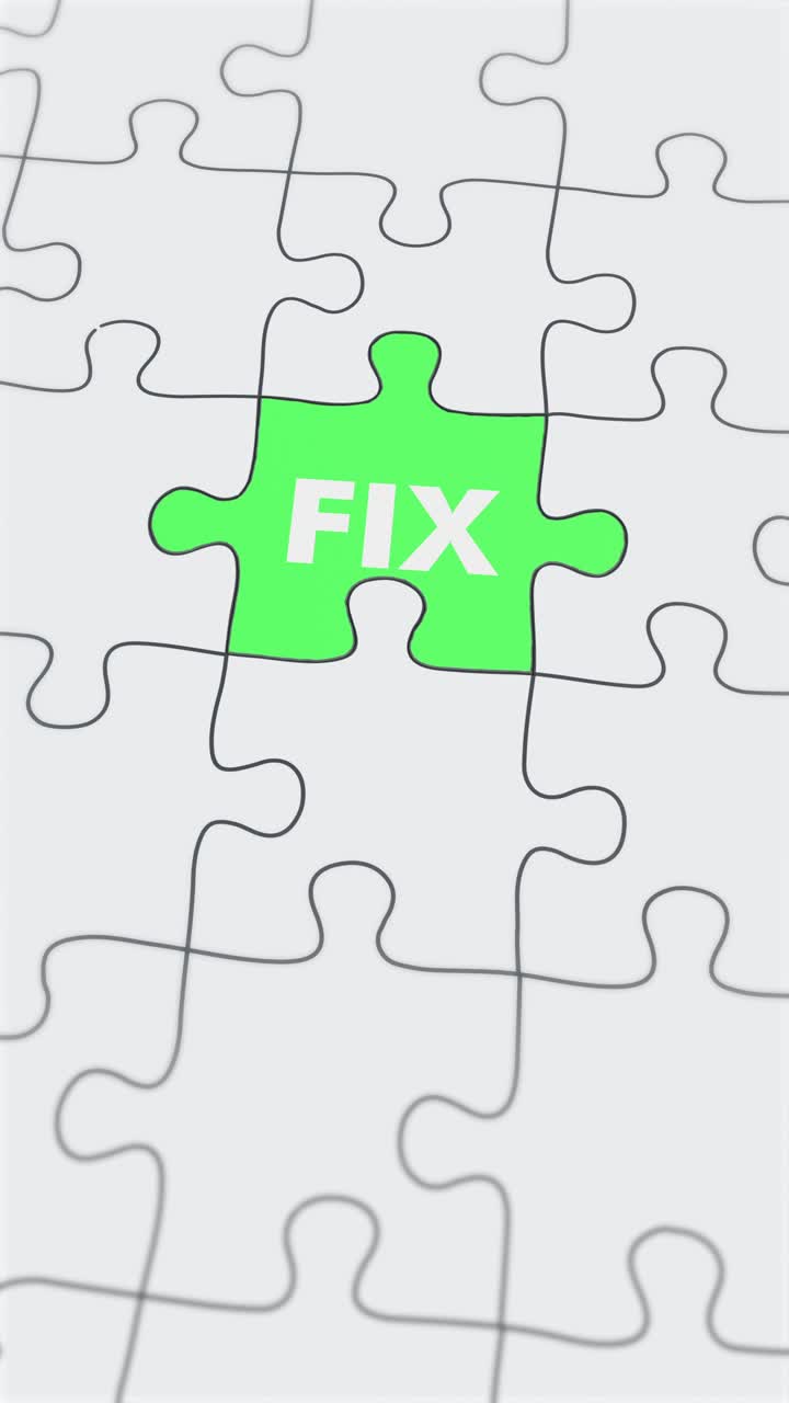 Break Fix Jigsaw puzzle assembled Vertical Video